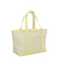 TRVL Design MEDIUM TOTE - COATED CANVAS NATURAL with GINGHAM BUTTERCUP TRIM