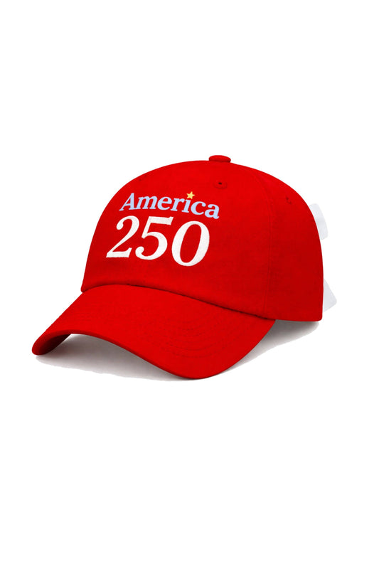 Bits and Bows America 250th Bow Baseball Hat--Girls