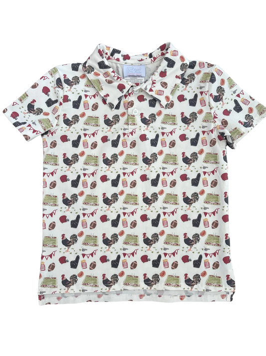 Three Little Ducks Jackson Polo--Game Day Rooster