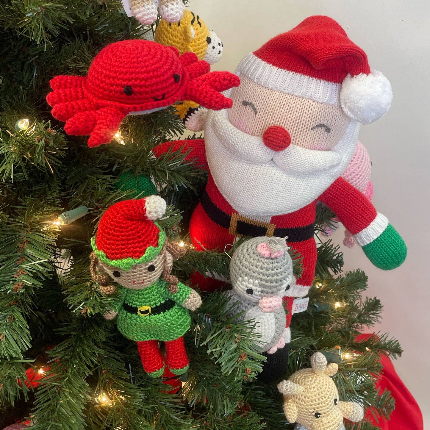 Zubels Jolly Mr. Claus Knit Doll
