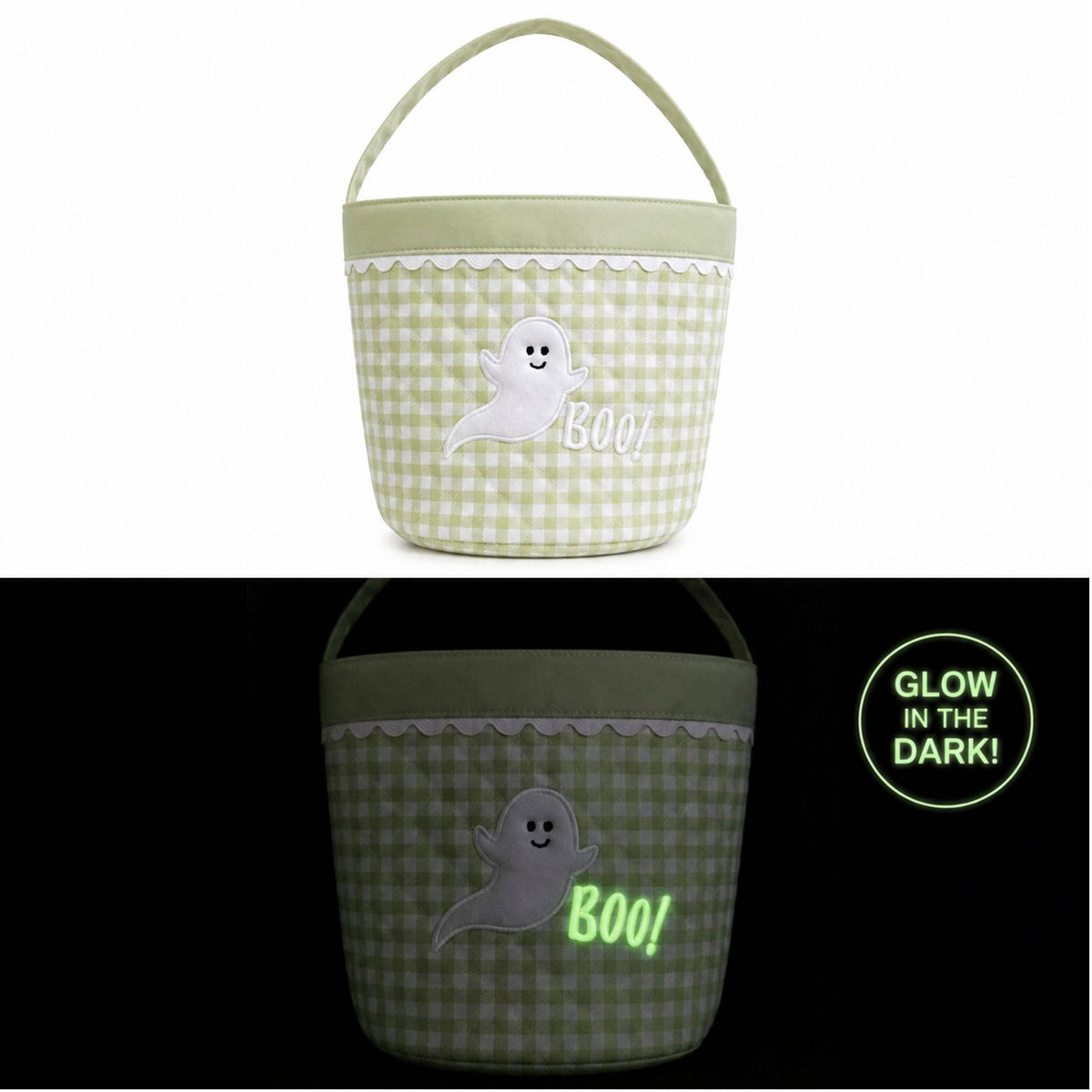 Bits and Bows Glow-in-the-Dark Ghost Trick-or-Treat Tote