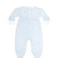Nellapima Blue Cheetah Print Smocked Footie