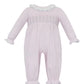 Petit Bebe Ellie Solid Pink Knit Long Footie