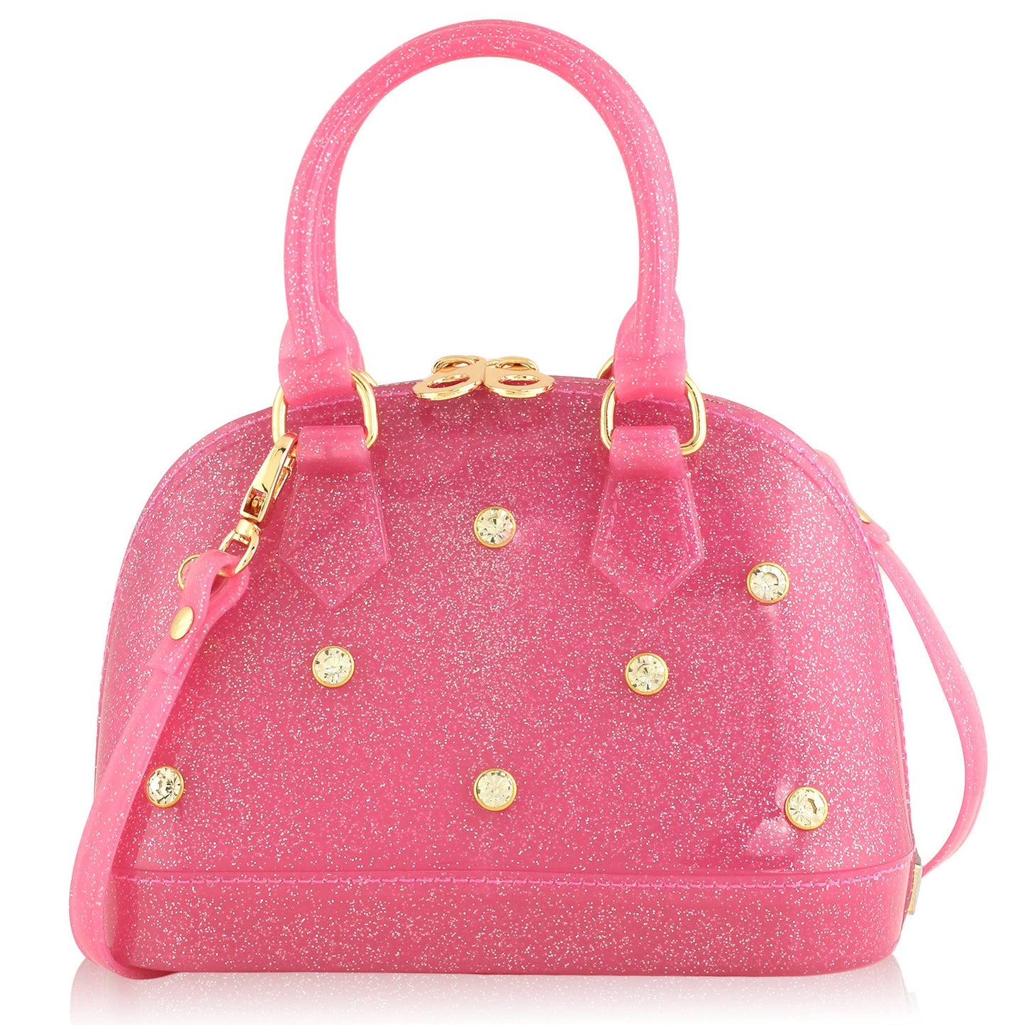Carrying Kind Rhinestone Cate Purple Sparkle Purse