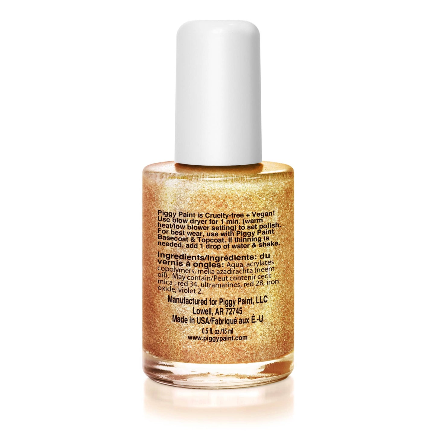 Piggy Paint Heart of Gold Non-Toxic Kids Nail Polish