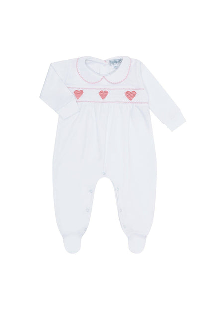 Nellapima Heart Smocked Footie