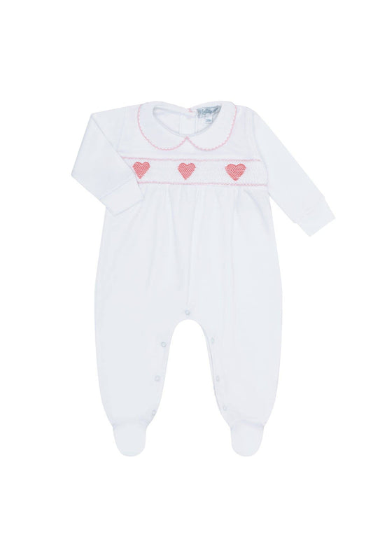 Nellapima Heart Smocked Footie