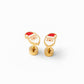 Pip Pop Post Santa Stud Earrings - Hypoallergenic, Flat Back, Girl Gift