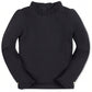 Hope and Henry Ruffle Trim Black Knit Top