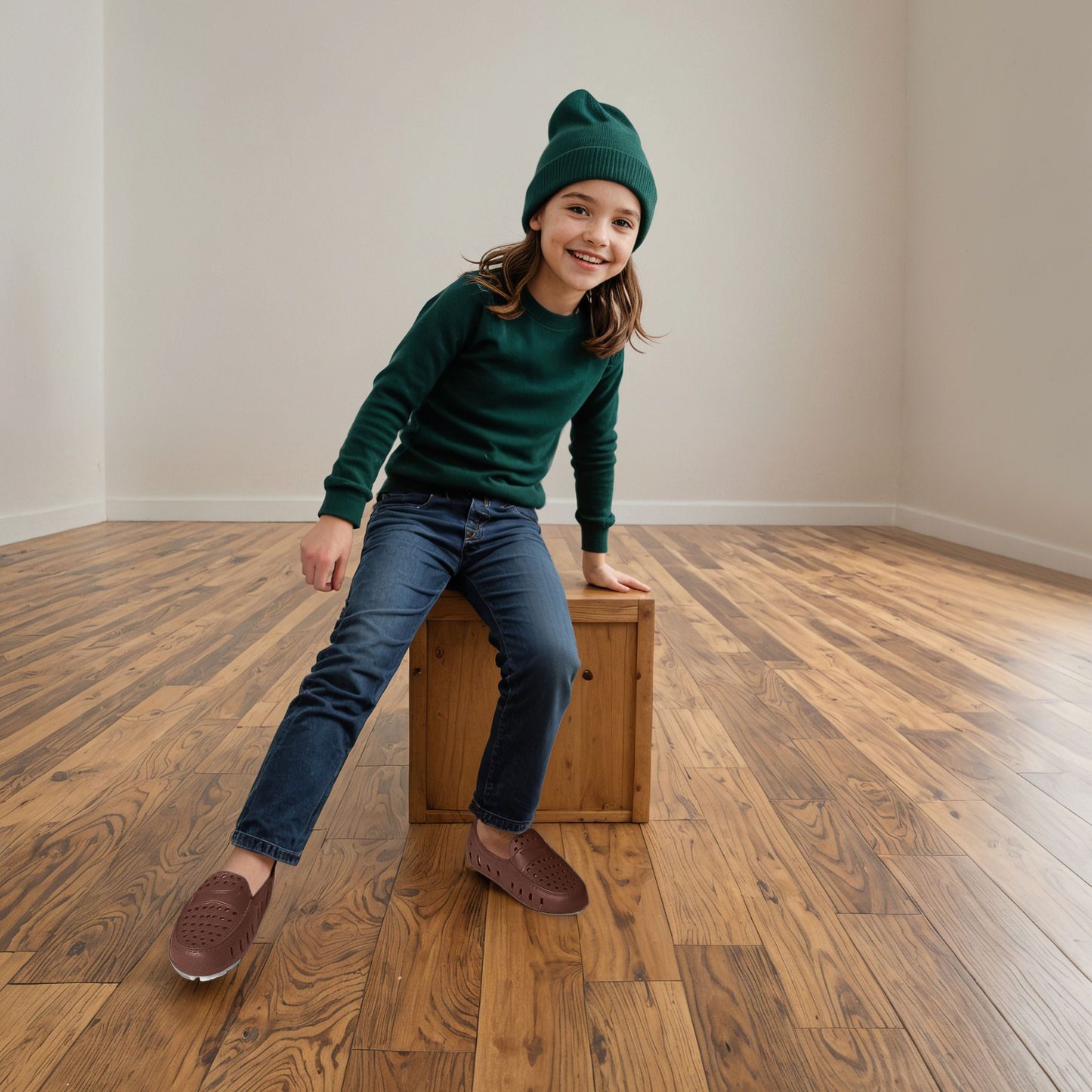 FLOAFERS KIDS PRODIGY DRIVER DRIFTWOOD BROWN/COCONUT