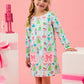 Rufflebutts Girls Nutcracker Christmas Wishes Knit A-line Applique Pockets Dress
