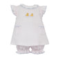 Petit Bebe Duckling Girl's Pink Knit Stripe Sleeveless Bloomer Set
