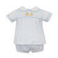 Petit Bebe Duckling Boy's Light Blue Knit Stripe Boy's Diaper Set