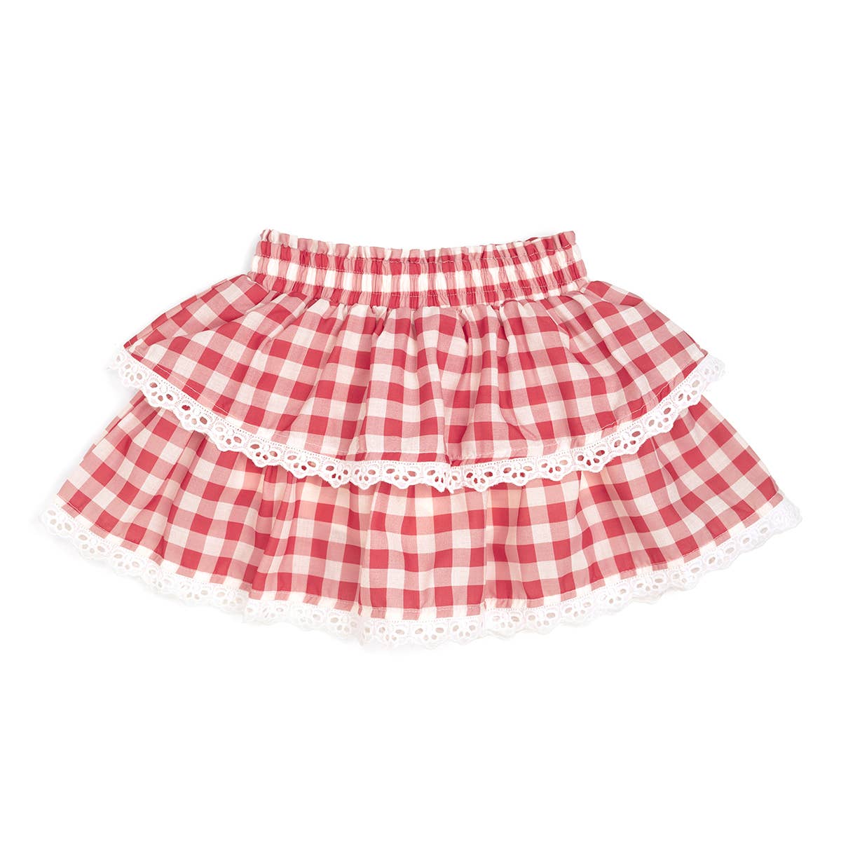 Sweet Wink Red Gingham Skort - Kids Clothing--Patriotic--Fourth of July