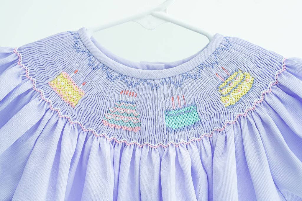 Ruth and Ralph Birthday Girl Smocked Birdie Bubble