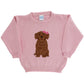 Bailey Boys Crew Neck Sweater Doodle on Pink