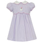 Petit Bebe Ghost Girl's Purple Knit Gingham Girl's Dress