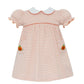 Petit Bebe Pumpkin Orange and White Stripe Knit Dress