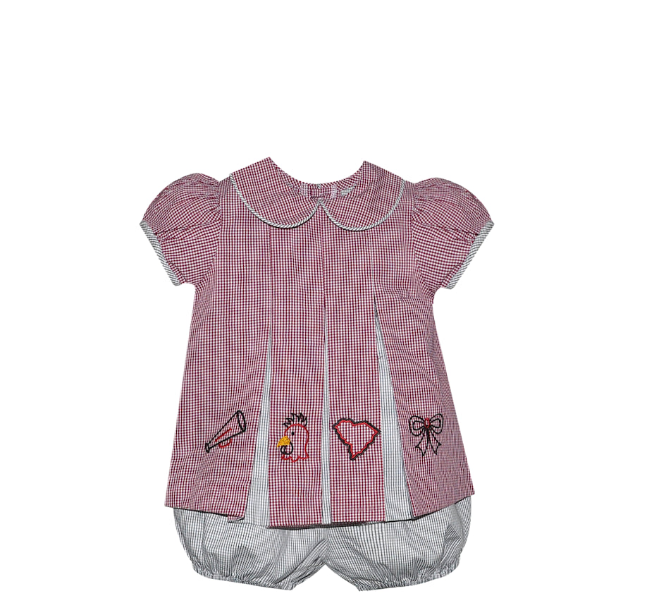 Southern Saturday Remember Nguyen Gamecock Black/Garnet 4 Logos Bloomer Set