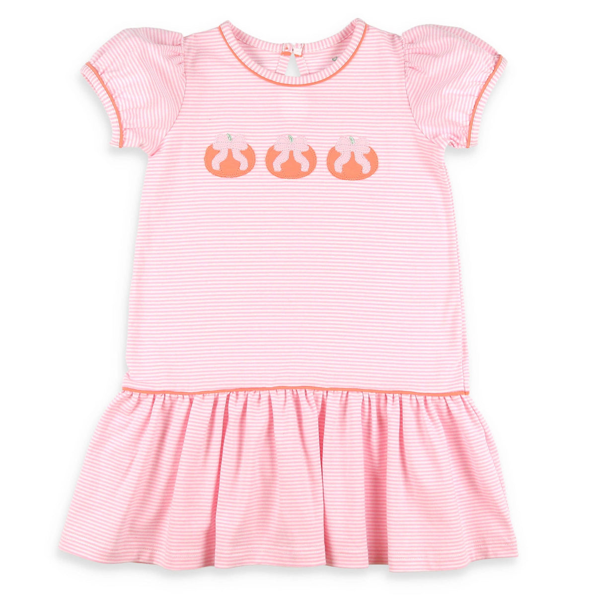 Shrimp and Grits Kids Pumpkin Bow Dress