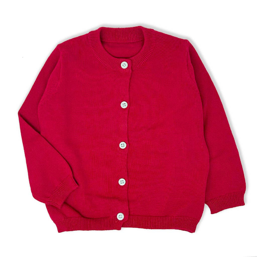 Carson Elizabeth Kids Red Cardigan Sweater