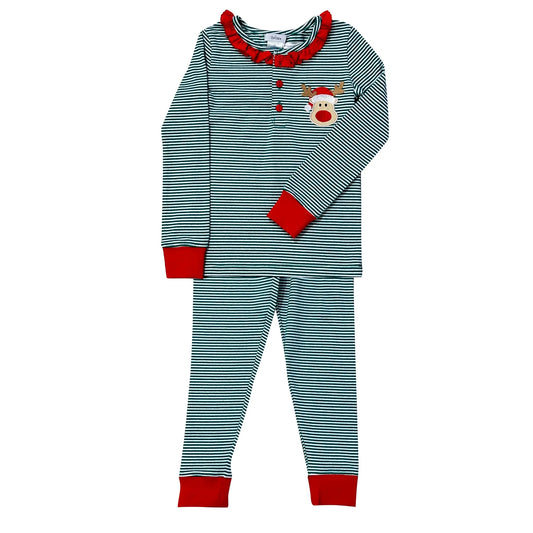 Ishtex Reindeer Pajama Set-Girls Size 2