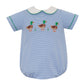 Claire and Charlie Mallard Duck Boy's Blue Striped Knit Bubble