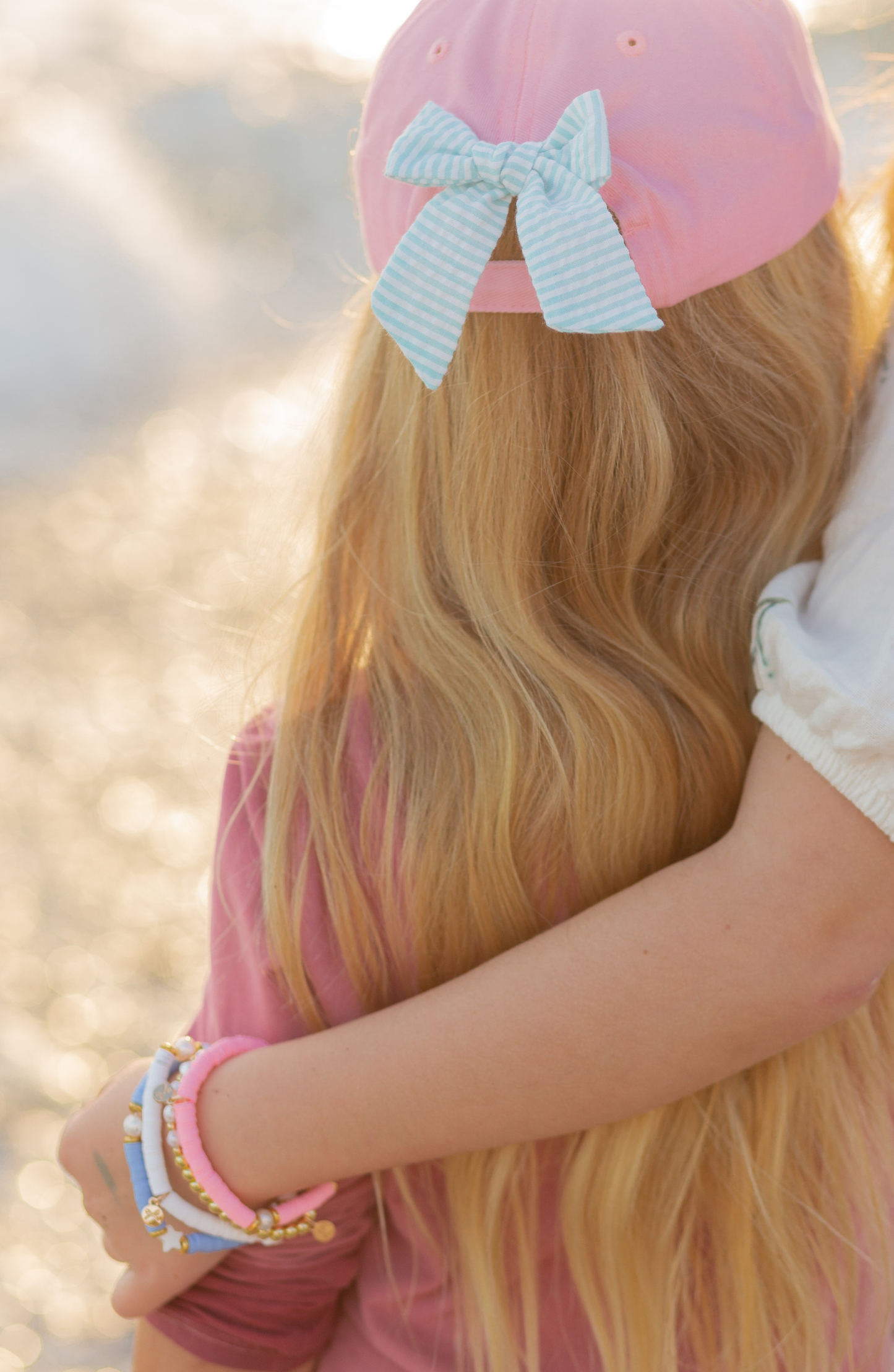 Bits and Bows Pink Mermaid Bow Baseball Hat
