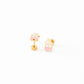 Pip Pop Post Ballet Slipper  Stud Earrings - Hypoallergenic, Flat Back