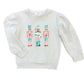 LuLu BeBe White Long Sleeve Sequin Nutcracker Top