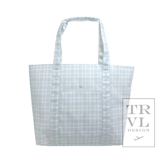 TRVL Design Jumbo Tote - X-large Tote Pimlico Plaid Blue