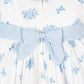 Hope and Henry Puff Sleeve Sateen Dress--Delft Floral