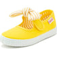 Cienta Amarillo Yellow with Yellow Striped Bow Mary Jane Style Sneakers
