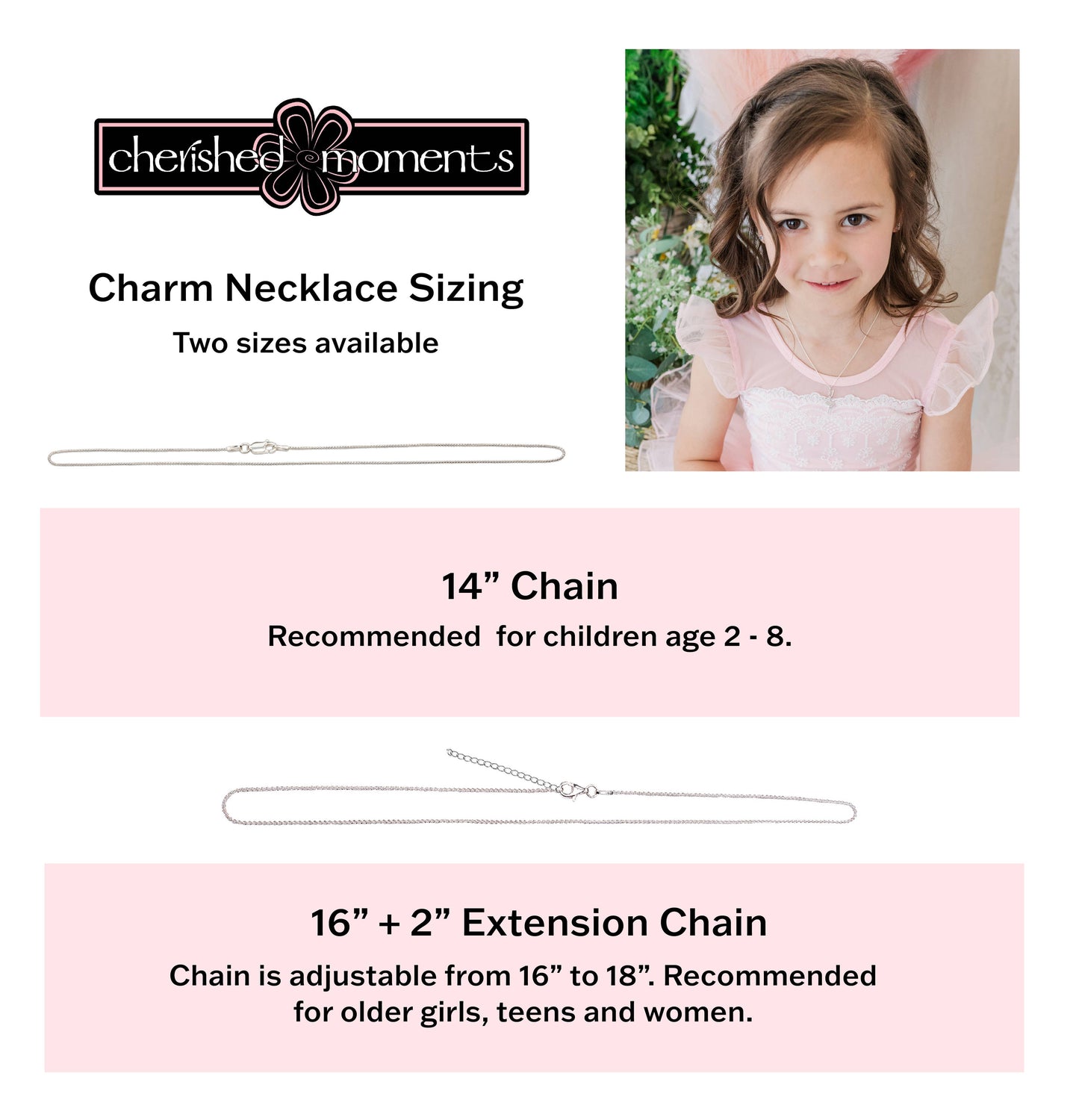 Children's Sterling Silver Pink Heart Necklace, Kids & Girls