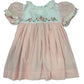 Lulu Bebe Pink Embroidered Pumpkin Dress Ruffle Collar