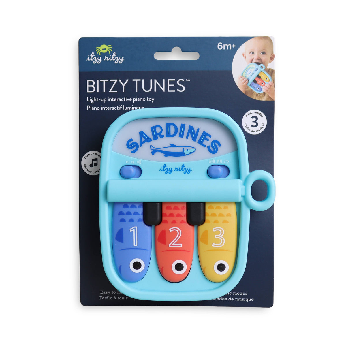 Itzy Ritzy Bitzy Tunes™ Sardines - Light-up Interactive Piano Toy