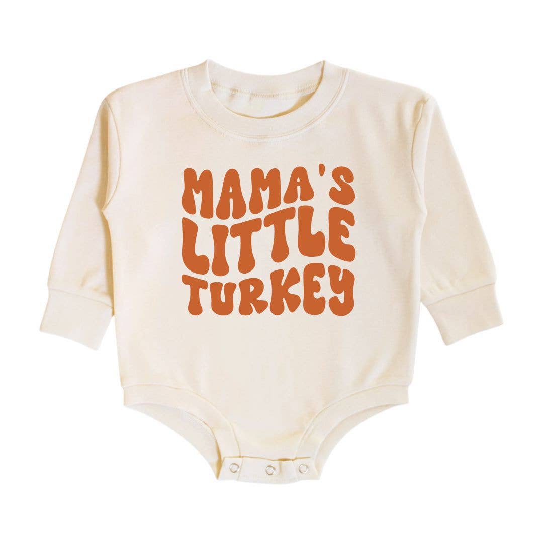 Sweet Wink Mama's Little Turkey Thanksgiving Long Sleeve Romper - Baby