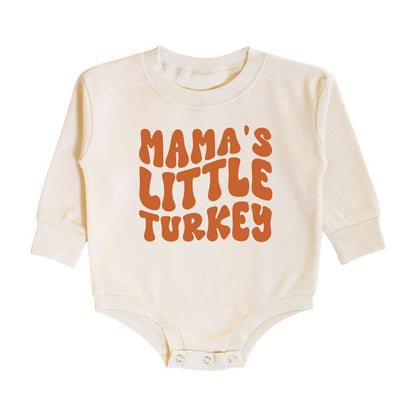 Sweet Wink Mama's Little Turkey Thanksgiving Long Sleeve Romper - Baby