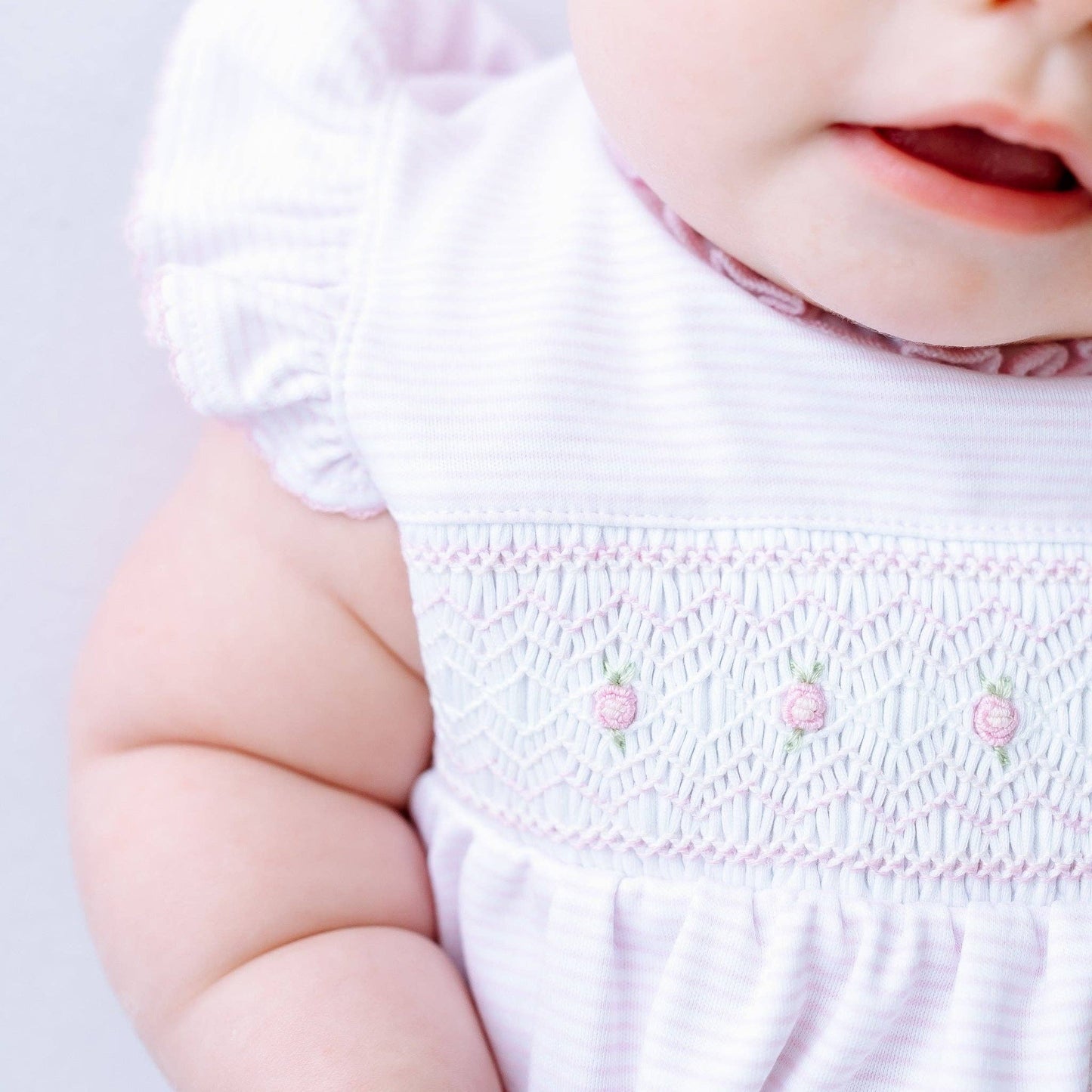 Magnolia Baby Julia Smocked Bubble - Pink