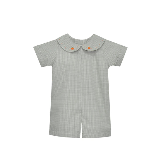 Remember Nguyen Gray Blue Williams Romper--Pumpkins