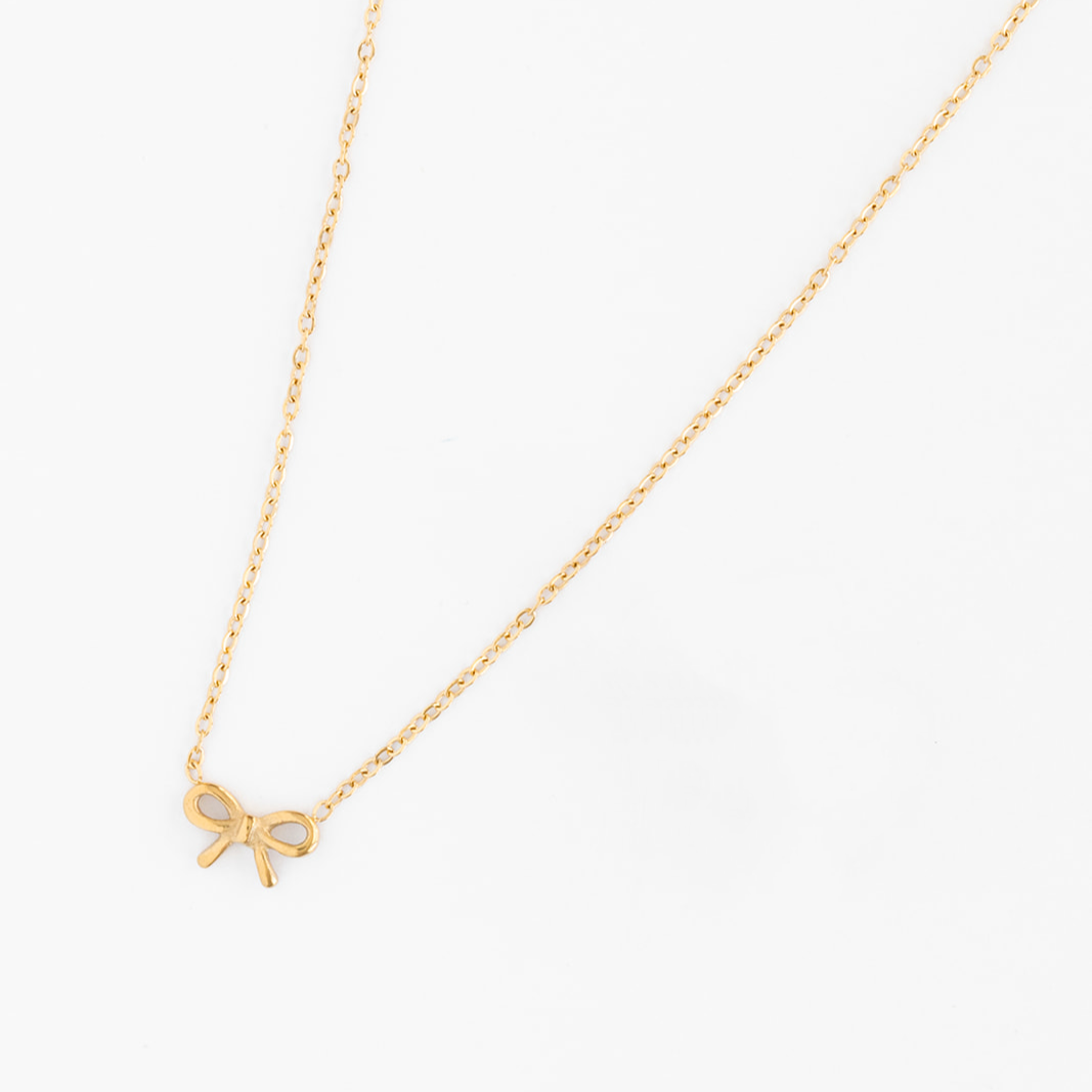 Pip Pop Post Bow Pendant Necklace - Hypoallergenic, Girl Gift