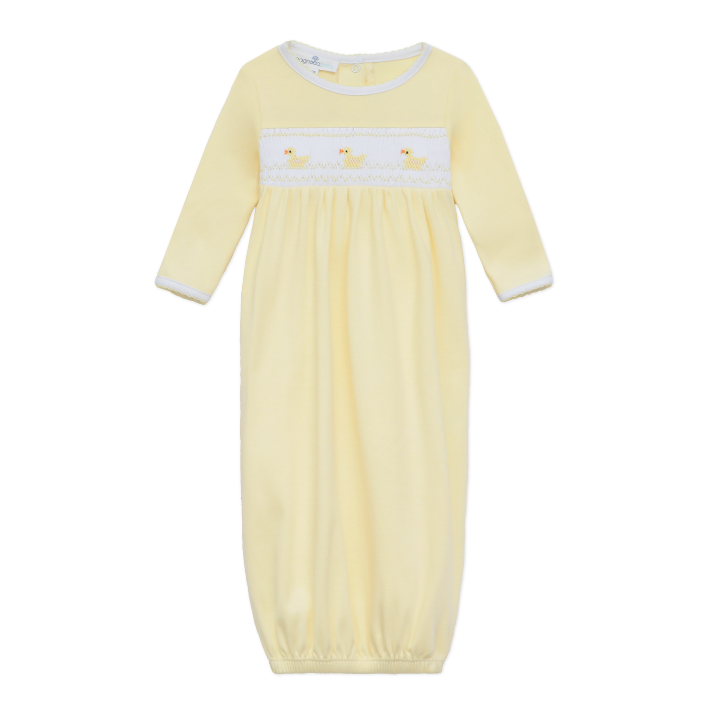 Magnolia Baby Little Ducklings Classics Smocked Gown - Yellow