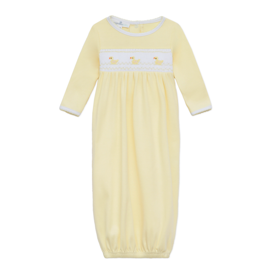 Magnolia Baby Little Ducklings Classics Smocked Gown - Yellow