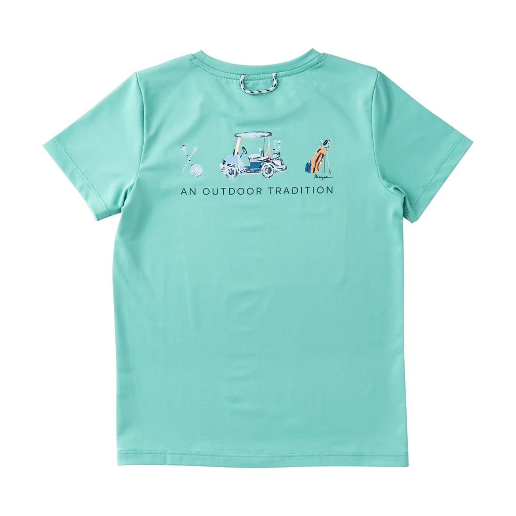 Prodoh Kids Pro Performance Short Sleeve T-Shirt-- Marine Green--Golf