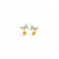 Pip Pop Post Enamel Butterfly Stud Earrings - Hypoallergenic, Flat Back