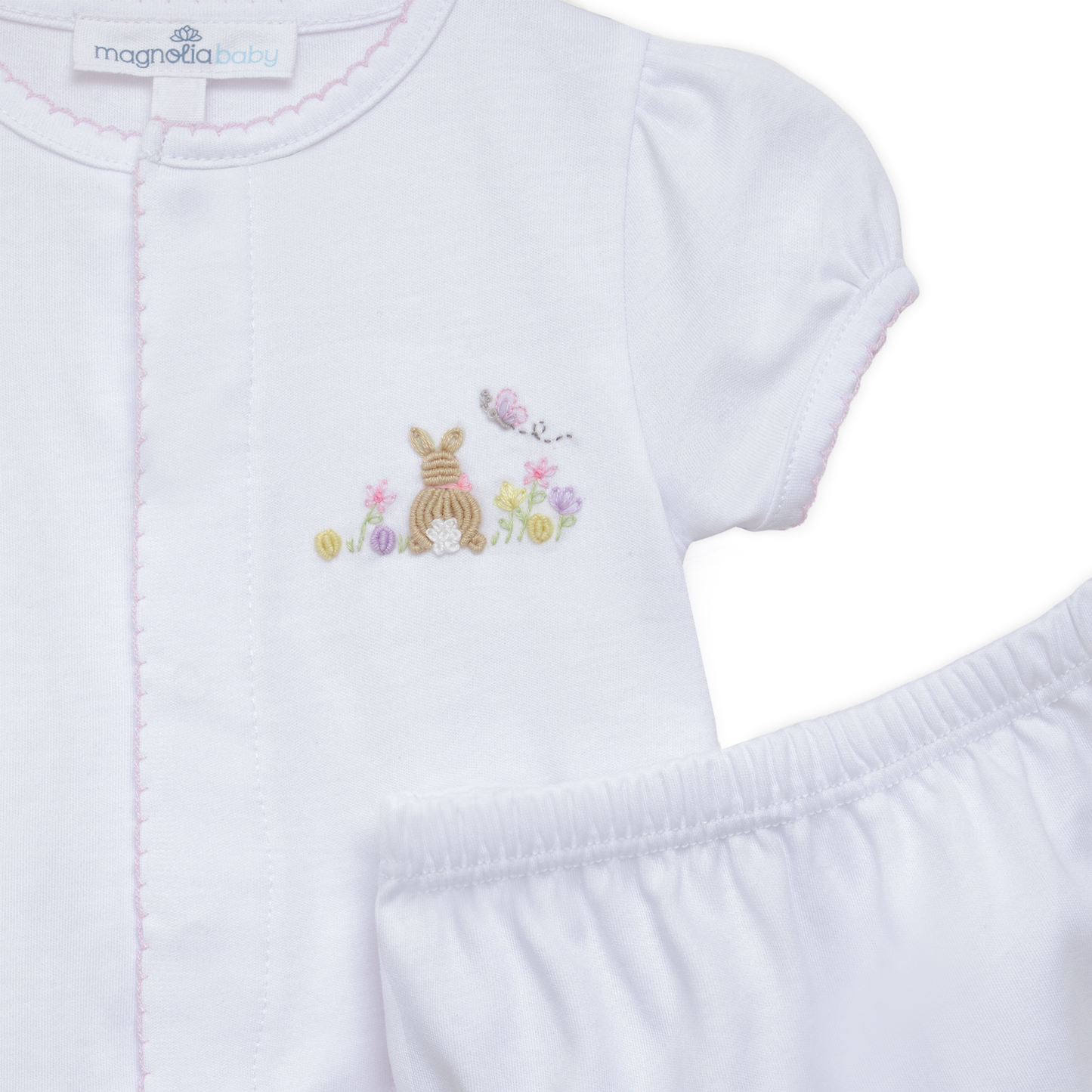Magnolia Baby Bunny's Basket Diaper Cover Set - Pink