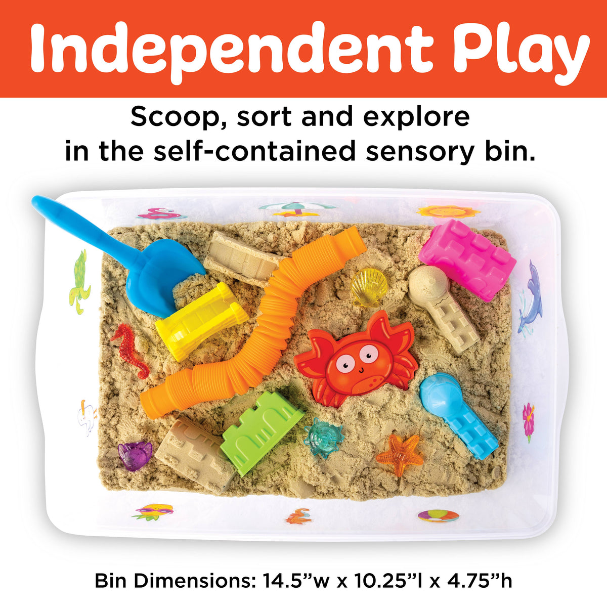 Faber-Castell Sensory Bin Beach Activity Bin for Kids