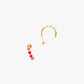 Pip Pop Post Neon Heart Huggie Stud Earrings - Hypoallergenic, Flat Back