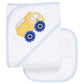 Three Marthas Dump Truck Hooded Towel and Washcloth Set