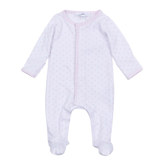 Magnolia Baby Gingham Dots Footie Pink